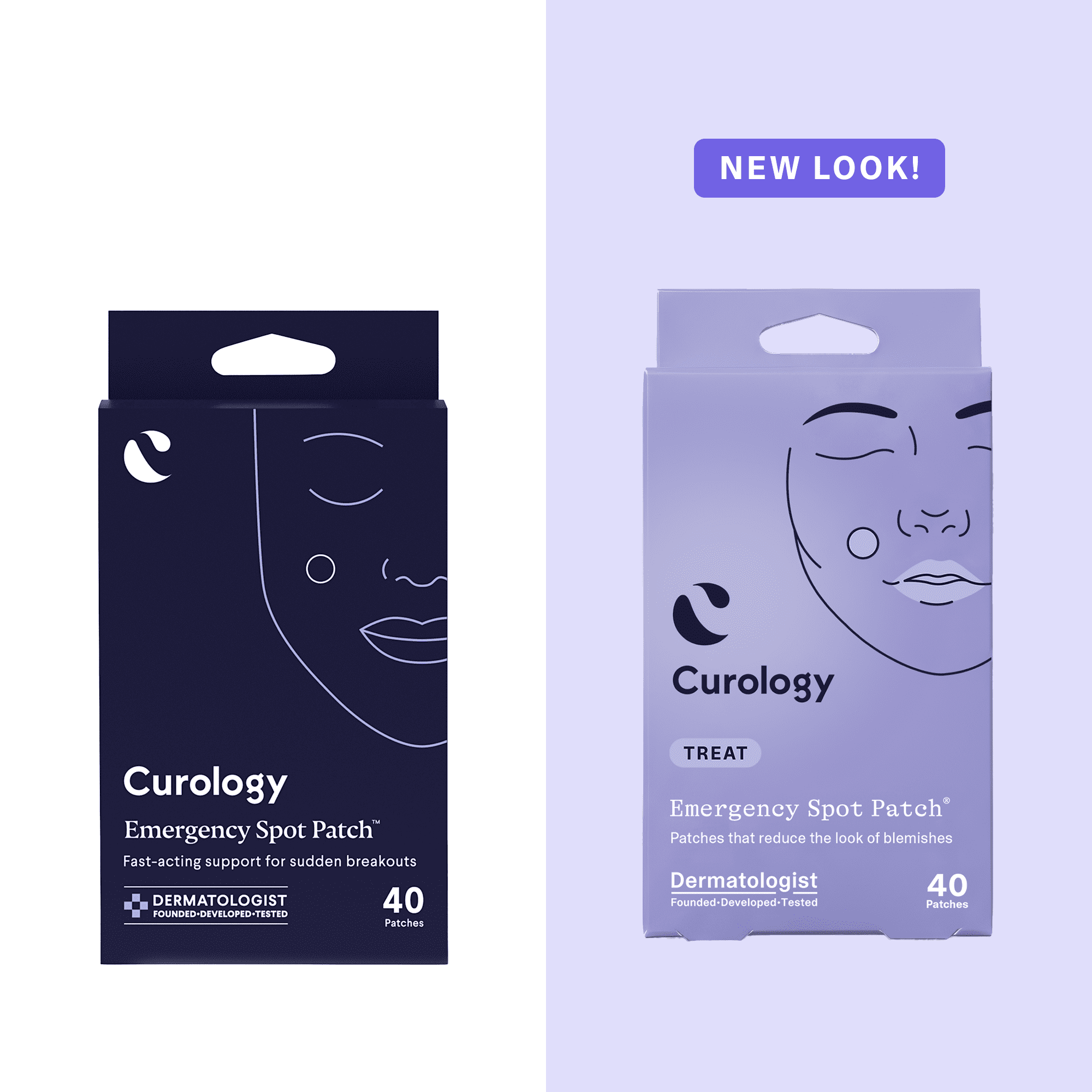 Curology Emergency Spot Patch, Hydrocolloid Pimple Patches for Acne, 40 Count