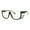 gold tortoise, variant on Womens Metal Flat Top Mob Oversize Rectangular Clear Lens Glasses Gold Black