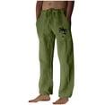 thumbnail image 2 of Puntoco Pantalones casuales largos para hombre, pantalones casuales con estampado de moda para hombre, cintura elástica con bolsillos, pantalones deportivos, 2 of 4