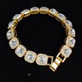 thumbnail image 5 of Accesorios de pulsera cubana de diamantes llenos de diamantes cuadrados cortos de hip hop para hombres de Europa y América accesorios de pulsera de hip hop club bundy, 5 of 5
