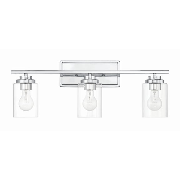 20425CH3 Craftmade Lighting Clark - 3 Light Bath Vanity-9.38 Inch Tall and 24.75 Inch Wide-Chrome Finish