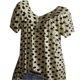 thumbnail image 1 of Sonducket Camiseta Cuello en V Blusa de manga corta Estampado Mujer Suelta Mujer Suelta Top de verano Prendas para la parte del cuerpo Caqui 3XL Sonducket AP001865-22, 1 of 6