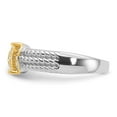 thumbnail image 3 of Auriga 925 Sterling Silver Rhodium/Gold-tone Pav‚ CZ Ring for Women Size- 8, 3 of 6