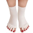 thumbnail image 3 of Toe Separator Socks, Cotton Foot Alignment Socks For Women(2Pairs Black), 3 of 4