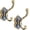 Blue Amber, variant on 2 Pack Vintage Coat Hooks, No Drill Aluminum Wall Hook with European Embossed Pattern, Rust Resistant Towel Hooks for Entryway, Bedroom and Closet (Blue Amber)