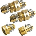 Tool Hose Repair Connectors with Claps, 5/8" Aluminum Garden Hose