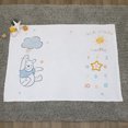 thumbnail image 5 of Disney Winnie the Pooh White, Yellow, Aqua Milestone Baby Blanket, 5 of 6