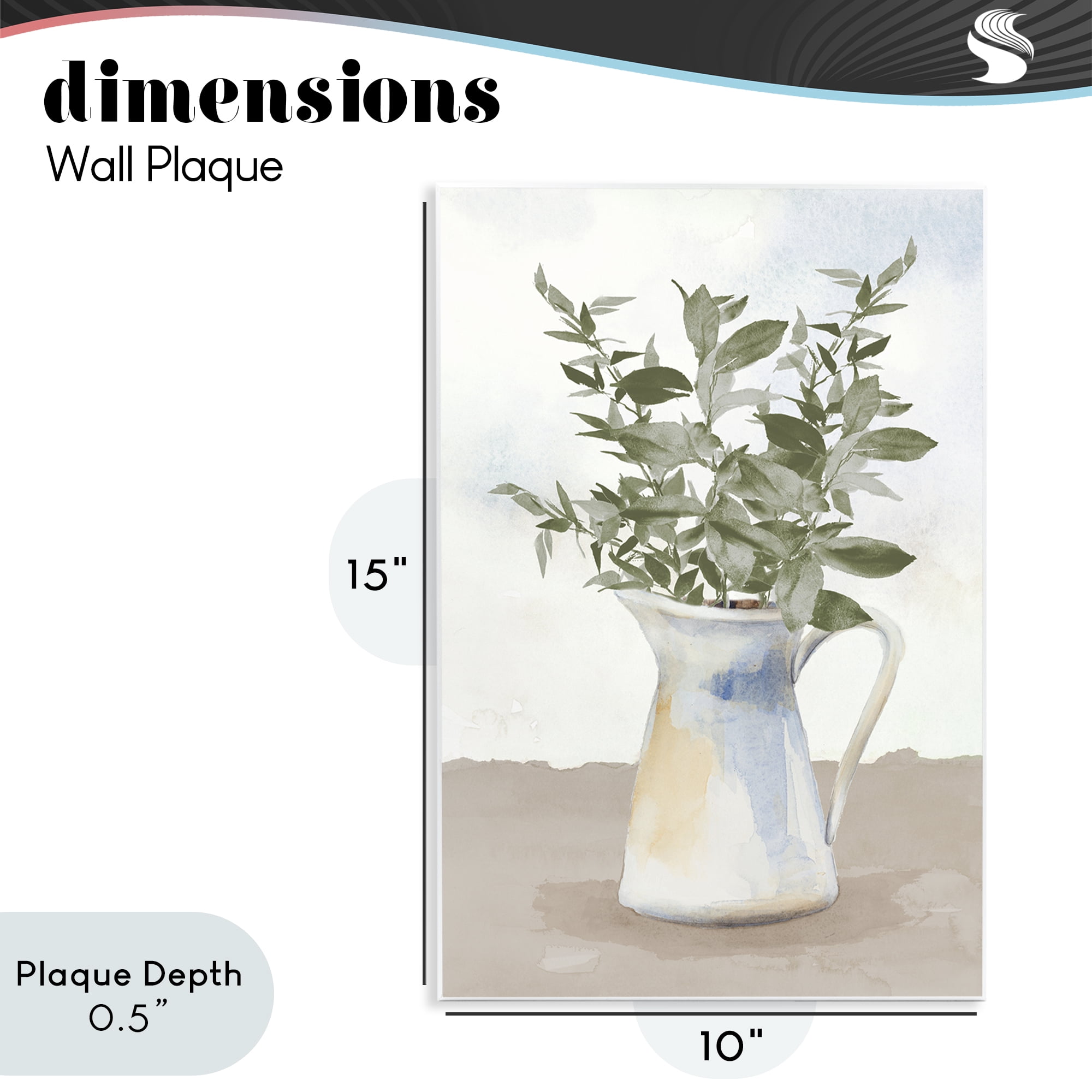 Stupell Industries Eucalyptus Botanicals Vase Wall Plaque Art, design by Lanie Loreth