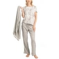 thumbnail image 3 of MUK LUKS Anything 3 Piece Sleep and Lounge Set, Grey/Cotton Candy, T/L, 3 of 7