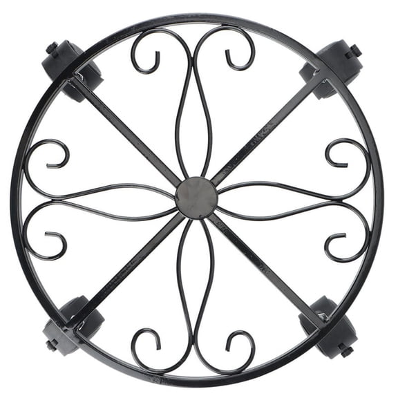 Gear GO 30 cm Black Metal Plant with Wheels