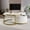 White, variant on Euroco Modern 2-Piece Nesting Coffee Table Set with Fluted Base and Storage Drawer
