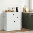thumbnail image 4 of Costway Kitchen Storage Cabinet 2 Drawer Sideboard Floor Cupboard with  Adjustable Shelves, 4 of 10