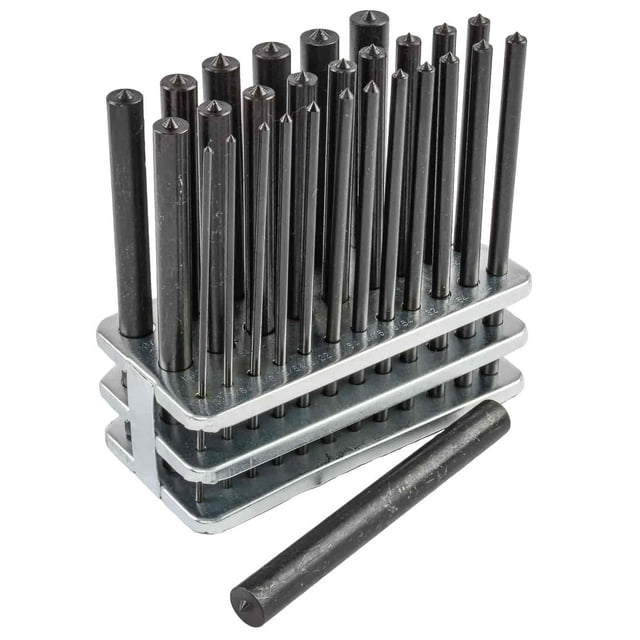 JEGS 80768 Transfer Punch Set 28 Piece 3/32 to 1/2 Plus 17/32 47/8