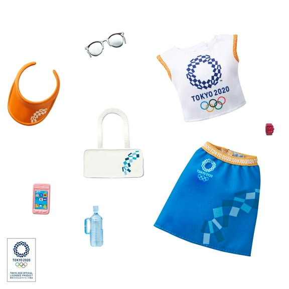 Barbie Doll Clothes: Olympic Games Tokyo 2020 Fashion Pack with Outfit And 6 Accessories