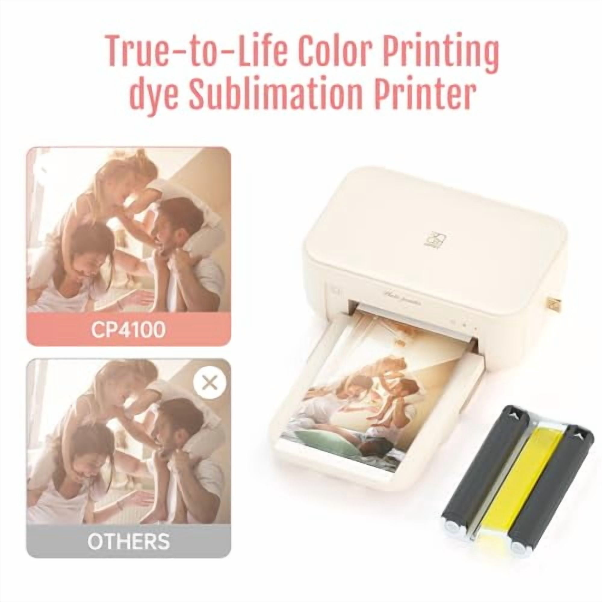 HPRT 4"X 6" PHOTO PAPER 108 SHEETS AND TWO RIBBONS CP4100/CP4000L PHOTO PRINTER
