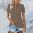 thumbnail image 2 of Women’s Casual Collared Shirt Summer Essential Lightweight Breathable Top Rose Gold XL, 2 of 7