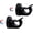 Black X 2, variant on Magnetic Curtain Rod Bracket, No Drill Towel Bar Holder for Poles 0.4-0.86 Inch, Heavy Duty Wall Mount, Black, 2 Pack