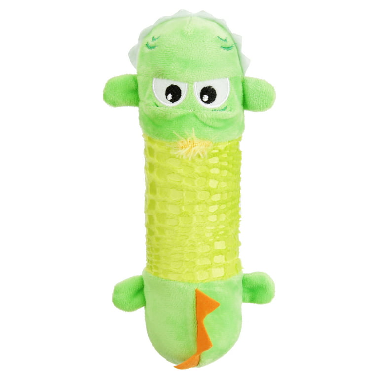 Pet Supplies : Pet Chew Toys : Petstages Stuffing-Free Big Squeak Gator  Plush Dog Toy, Medium 