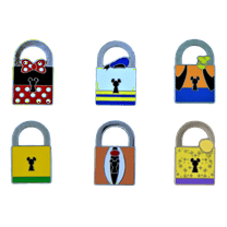 Disney Character Lock Collection 6 Specific Park Trading Pin Set Padlocks