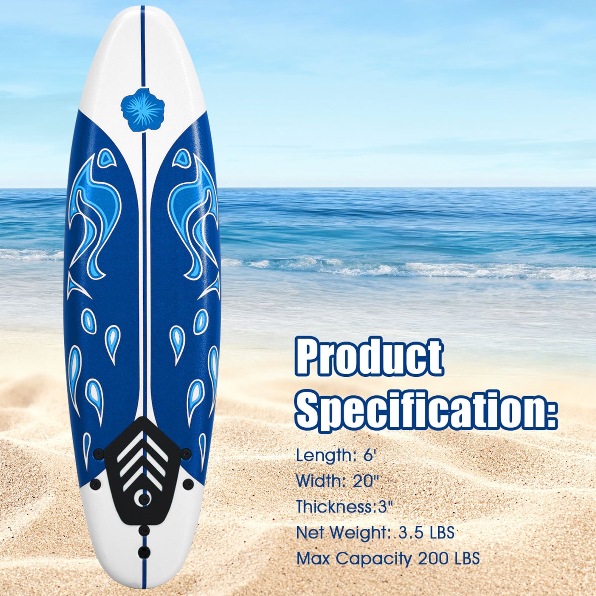サーフィン・ボディボード Three Weather Freely6.0 Gymax-6ft-Surfing-Body-Board-w