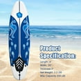 thumbnail image 2 of Gymax 6ft Surfing Body Board  w/ 3 Removable Fins Safety Leash White, 2 of 10