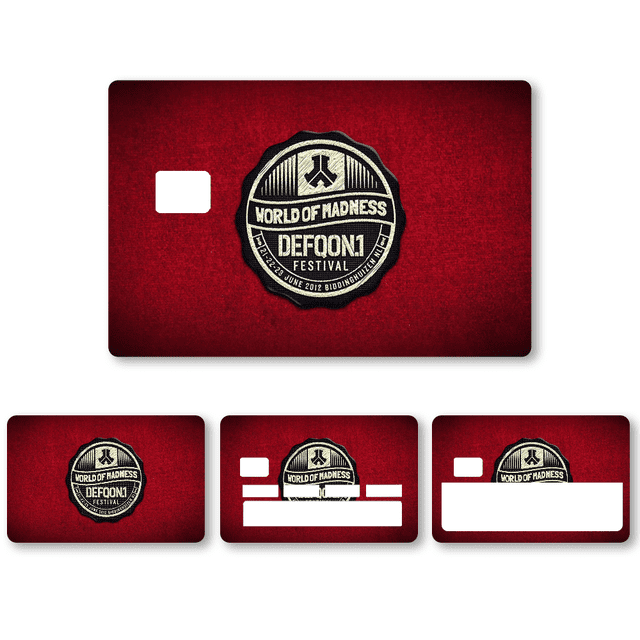Fashion Defqon1 Music Card Stickers Decals 4pcs PVC Card Skin Credit Card Cover Decoration Self-adhesive Protective Film