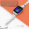 thumbnail image 5 of Diamond Band Compatible with Apple Watch Bands for Women 42mm 44mm 45mm 49mm Series 9 Ultra SE 8 7 6 5 4 3 2 1, Sparkle Diamond Replacement Bracelet Wristband with Link Removal Tool, Silver, 5 of 5