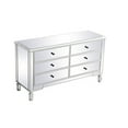thumbnail image 6 of 60 inch mirrored 6 drawer chest in antique white, 6 of 10