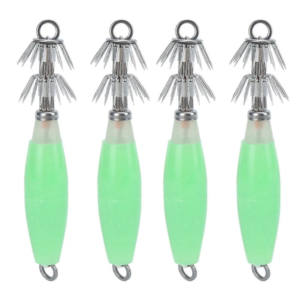 Squid Hook Noctilucent Squid Cuttlefish Lure Jigs Fluorescent Fishing Bait Head Hooks