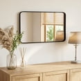 thumbnail image 6 of CONCETTA Shatterproof Bathroom Wall Mirror –24" x 36" Vanity Mirror with Rectangular Metal Frame, Anti-Fog, Black, Gift for Mother's Day, 6 of 10