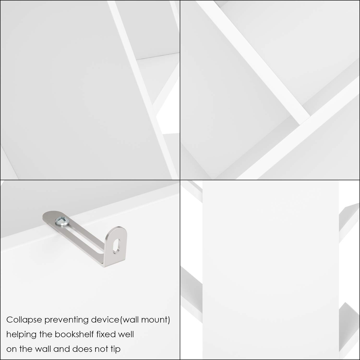 Buy Homfa 7 Tier Tree Bookshelf, Wood Storage Display Storage Rack CD