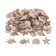 thumbnail image 3 of 100 piezas de adornos de animales de madera para manualidades, adornos colgantes Ocean Series, 3 of 9