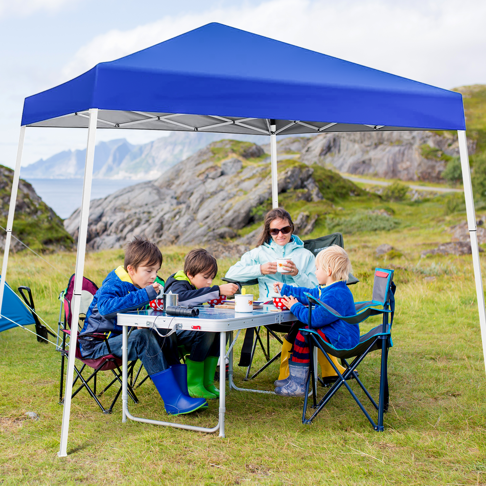 GIANNA 10x10 FT Pop Up Canopy Tent with Slant Legs and Carrying