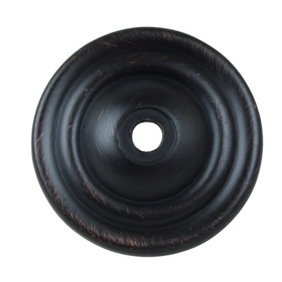 GlideRite 1-1/2 in. Round Thin Classic Cabinet Backplates, Oil Rubbed Bronze, Pack of 10
