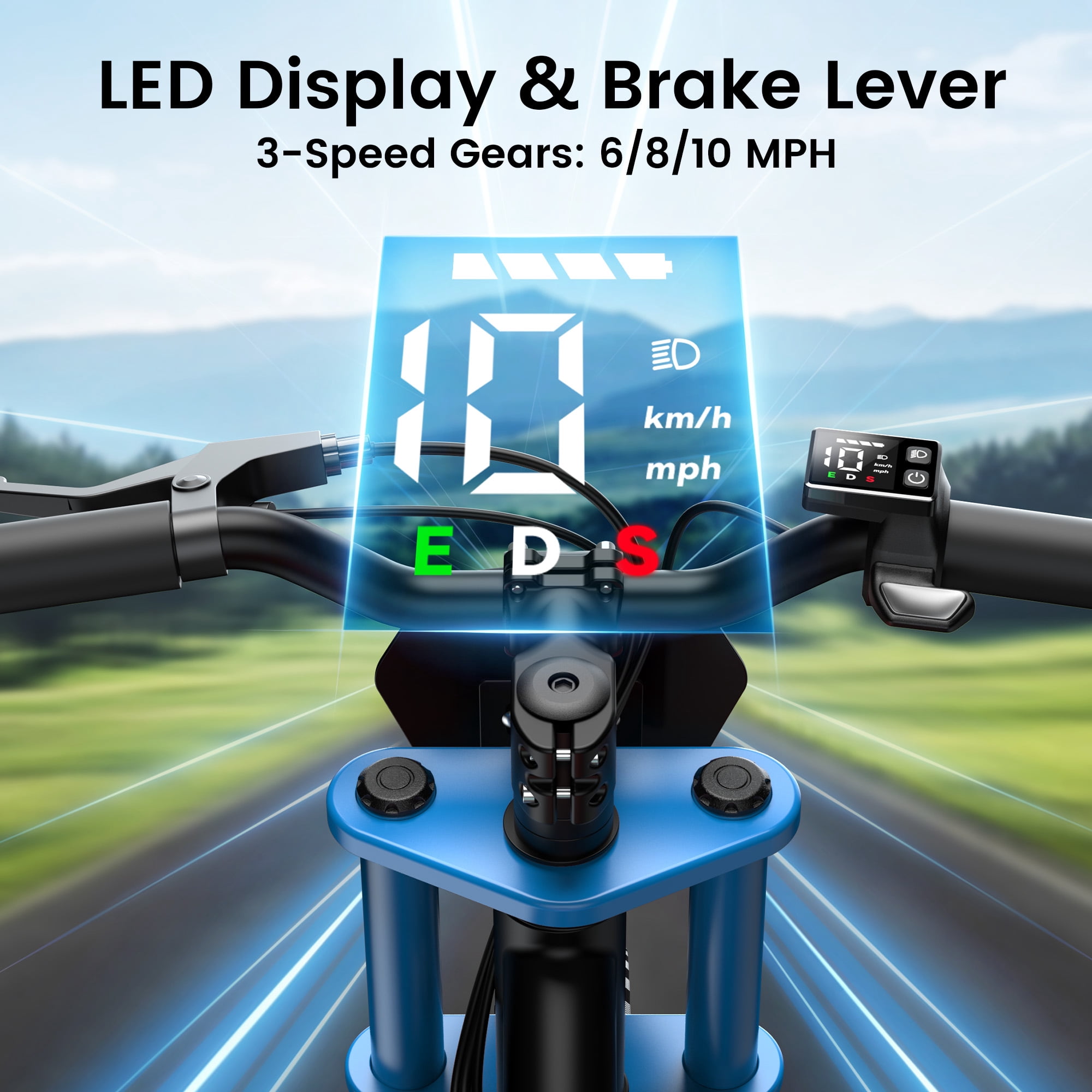 MIHOVER 21.6V Electric Bike for Kids 12", 200W Electric Banlance Bike Ages 5-8 Years Old, Electric Motorcycle Max 10MPH with LED Display, Beginners Friendly - Blue