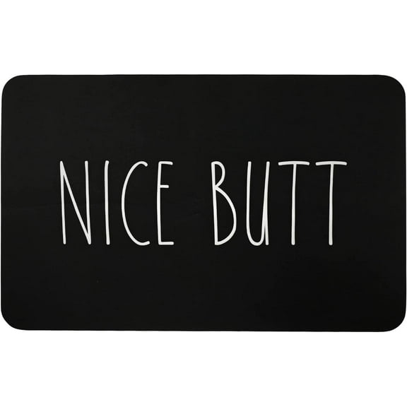 Xsinufn Diatomaceous Earth Bath Mat,Black Fun Bath Rugs for Bathroom Non-Slip and Washable for Shower,Soft Absorbent Quick Dry Diatomaceous Earth Bath Mats Inside Entryway Door Mat 17"x27"