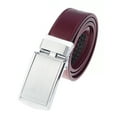 thumbnail image 2 of Men's Genuine Leather Ratchet Dress Belt with Automatic Buckle - DS7869 - Burgundy, S, 2 of 4