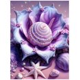 thumbnail image 1 of New Flower 5d Diy Diamond Painting Purple Shell Full Square Romantic Beach Pearl Diamond Embroidery Mosaic Cross Stitch EE3243round 80X110cm Gao Jinjia LED, 1 of 2