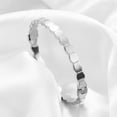 thumbnail image 2 of Stainless Steel Hexagon Bee Nest Stye Classic Plain Bangle Bracelet, 2 of 11