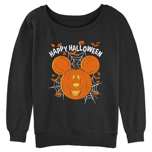 Juniors Mickey & Friends Halloween Mouse-O'-Lantern Sweatshirt