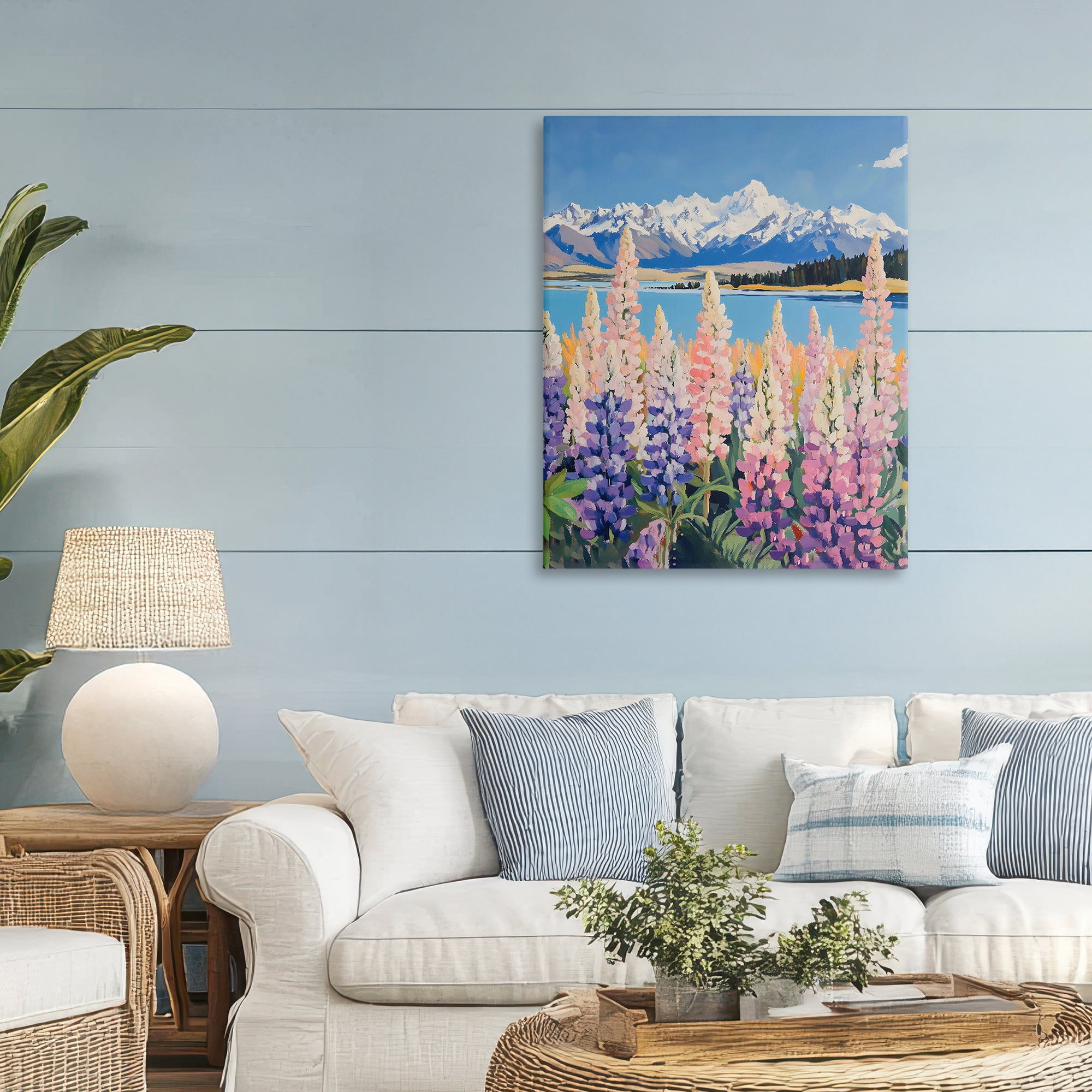 Stupell Industries Mountains & Wildflowers by Lake Canvas Wall Art, design by The Prints Vibe