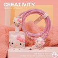 thumbnail image 3 of Hello Kitty Sanrio 20W Protector for Iphone Charger Data Cable Protective Sleeve Cartoon Cute PVC Protective Cover Accessories, 3 of 4