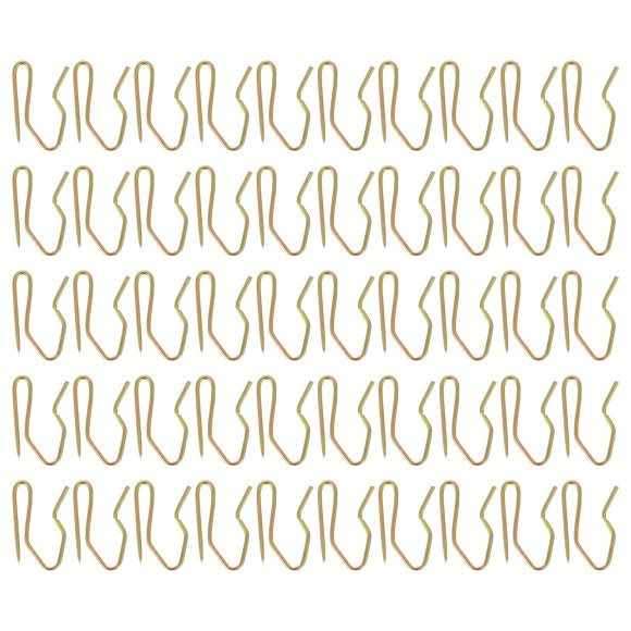 CTIRCHIU 80Pcs Metal Curtain Hooks Nickel Plated Sturdy for Bathroom Use Door Curtain 1.2*1*0.04in