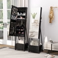 thumbnail image 3 of Giantex Freestanding Jewelry Cabinet, Jewelry Makeup Storage Organizer, Mobile Jewelry Armoire, Black, 3 of 8