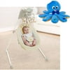 Ingenuity InLighten Cradling Swing, Cuddle Giraffe with BONUS Octoplush Toy