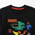 thumbnail image 5 of HCYSFG Boys Cartoon Dinosaur Print T Shirt Long Sleeve Crewneck Pullover Fall Winter Daily Casual School Sport Loose Top, 5 of 7