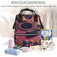 thumbnail image 4 of Kdxio Baby Diaper Backpack,Multi-Function Travel Backpack Nappy Bags,Nursing Bag, Fashion Mummy,Roomy Waterproof for Baby Care(Romantic Heart Guitar), 4 of 5