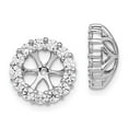 thumbnail image 3 of 14K White Gold Diamond Round Earring Jackets 5.25 mm Opening for Stud Earrings (1.04Cttw), 3 of 4