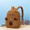 thumbnail image 5 of Students School Bag  Cartoon Casual Cute Handbag Capybara Plush Backpack Shoulder Bag Animals Bag B, 5 of 8