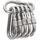 thumbnail image 1 of 6 clips de mosquetón de bloqueo, mosquetón de bloqueo de gancho de resorte de acero inoxidable resistente - clip de mosquetón de tornillo de pulgar de acero inoxidable premium 304, 1 of 5